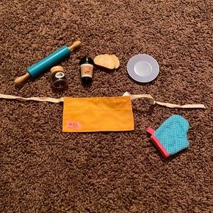 A baking set for your kids to play with, with their American Girl Dolls!